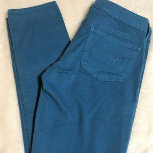 American Eagle Teal Skinny Jeans